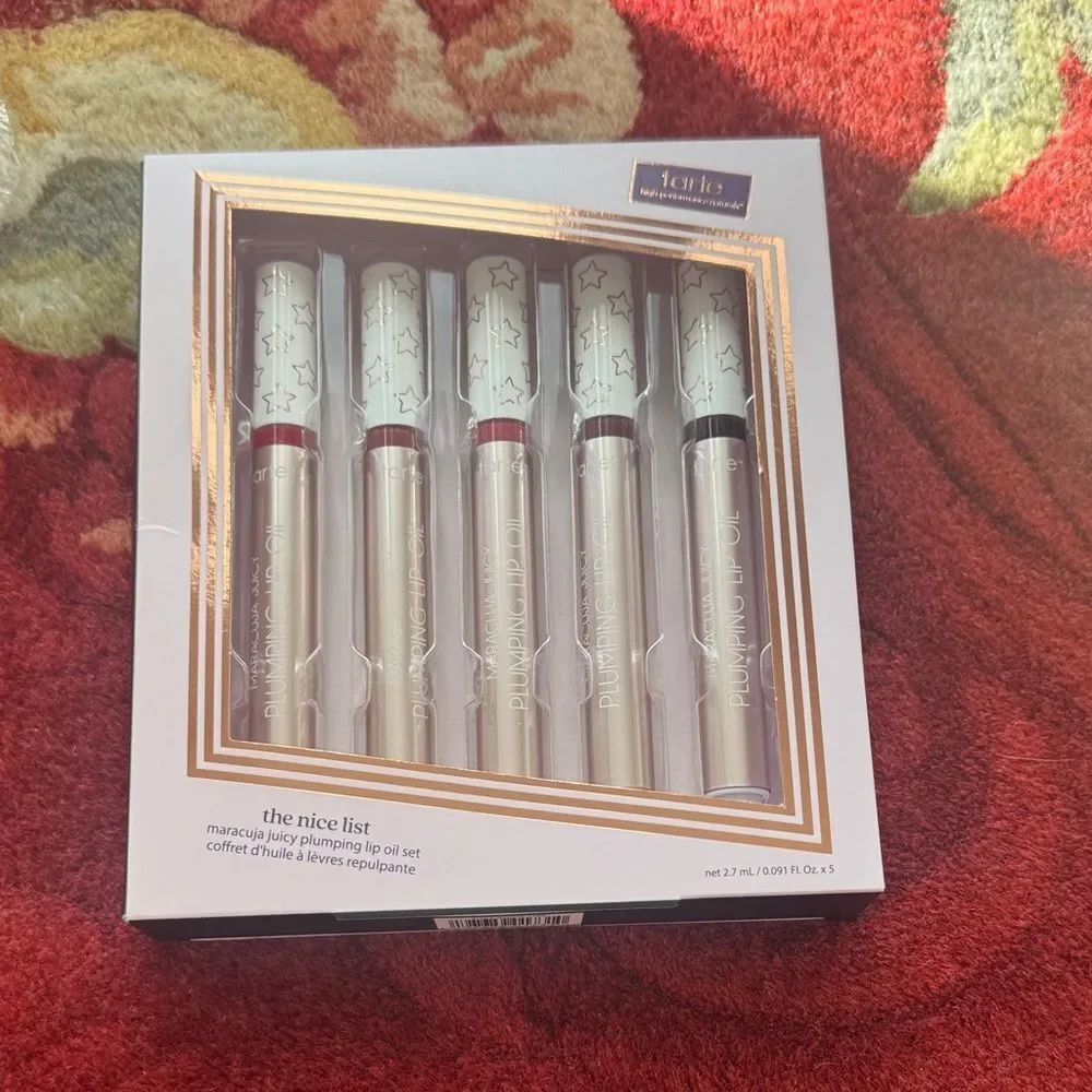 Tarte Lip Plumping Oil Set - Red, Pink, Cream Shades